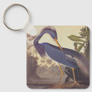 Lousiana Heron in Grey, Green, and Blue by Audubon Keychain