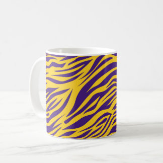 Lousiana Tiger Stripes Purple and Gold Coffee Mug