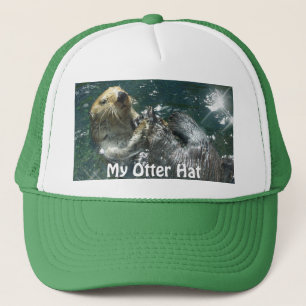 Loutre de mer de flottement "mon casquette de