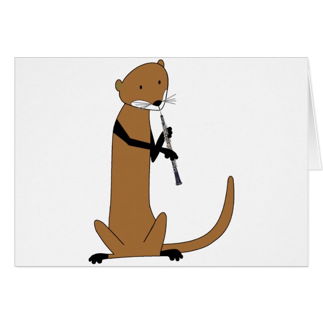 Loutre jouant le hautbois (Devant horizontal)