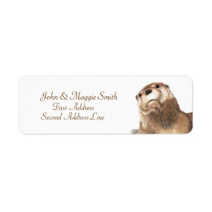 Loutre mignonne - animal d'aquarelle - adresse