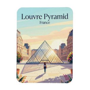 Louvre Museum Courtyard France Magnet