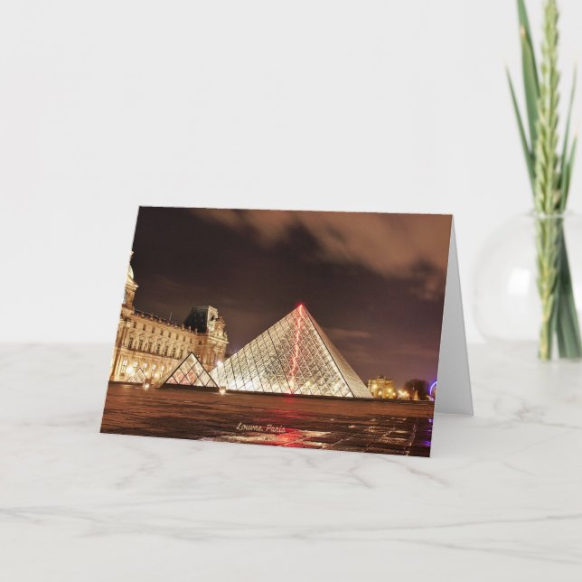 Louvre, Paris, France, scenic photograph Card (Front)