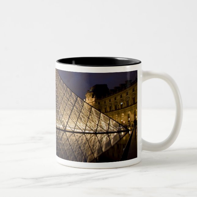 Louvre Pyramid by the architect I.M. Pei at Two-Tone Coffee Mug (Right)