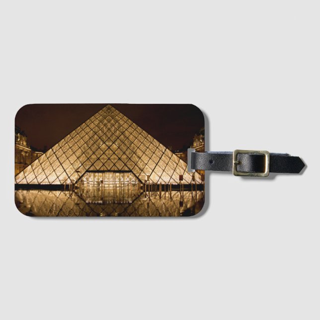 Louvre Pyramid Luggage Tag (Front Horizontal)