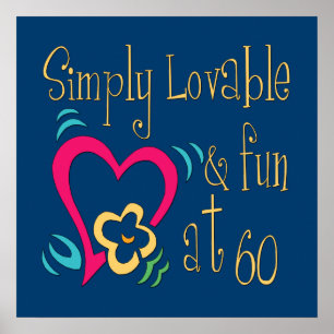 Lovable and Fun 60th Birthday Poster