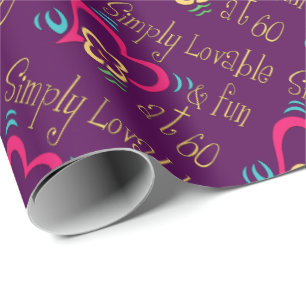 Lovable and Fun 60th Birthday Wrapping Paper