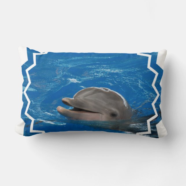 Lovable Dolphin Lumbar Pillow (Front)