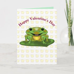 Lovable Frog Happy Valentine's Day Card