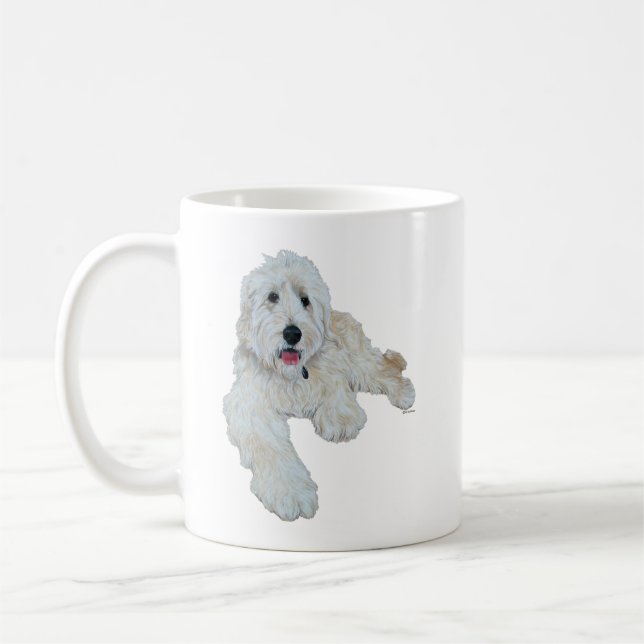 Lovable Goldendoodle Coffee Mug (Left)