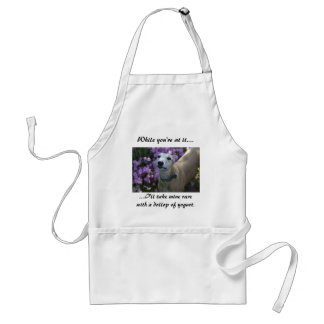 Lovable Greyhound.  A Greyhound's request Standard Apron