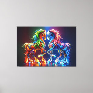 Lovable Horse Canvas Print