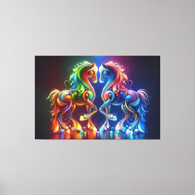 Lovable Horse Canvas Print (Front)
