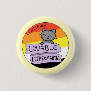 Lovable Lithromantic 1 Inch Round Button