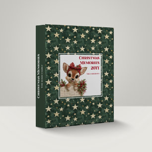 Lovable Peeking Deer Holiday Ring Binder