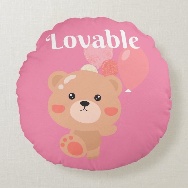 Lovable Round Pillow (Front)