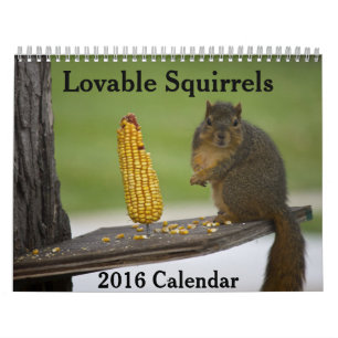 Lovable Squirrels 2016 Calendar
