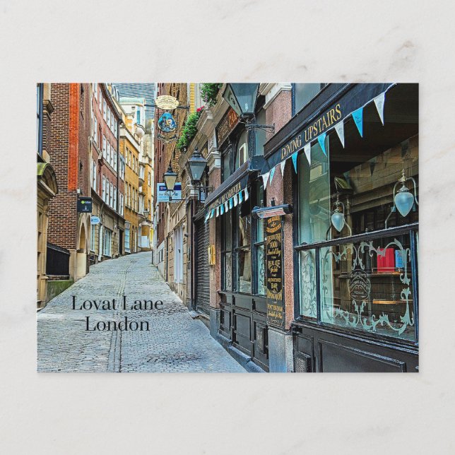 Lovat Lane, London, England, Holiday Postcard (Front)