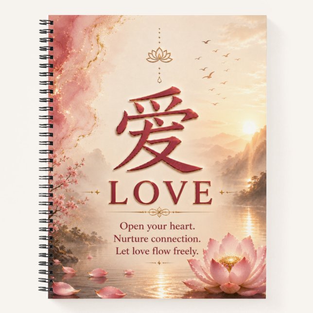Love (愛) Chinese Character Notebook (Front)