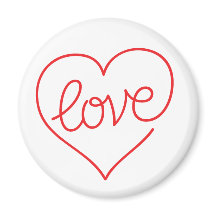 LOVE (03) Standard, 2¼ Inch Round Magnet