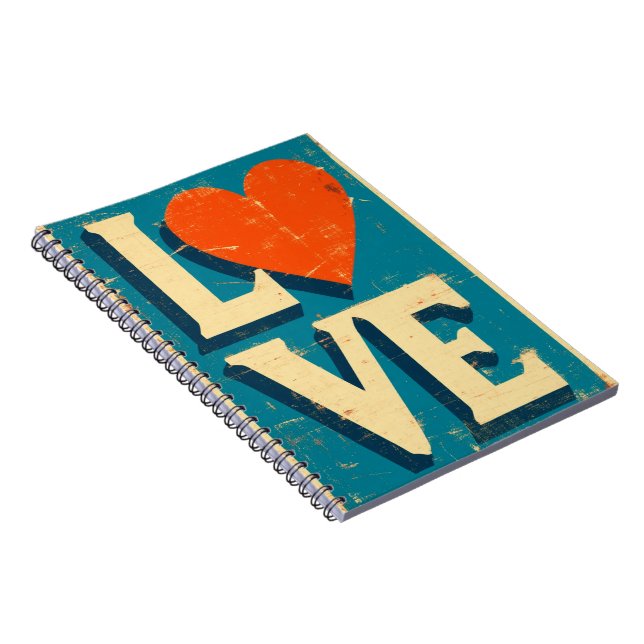 LOVE 1960s-Inspired Graphics Notebook (Right Side)