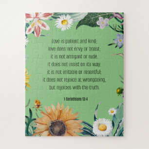 Love, 1 Corinthians 13:4, Jigsaw Puzzle