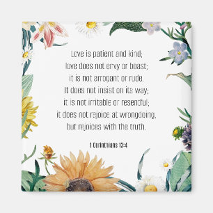 Love, 1 Corinthians 13:4, Magnet