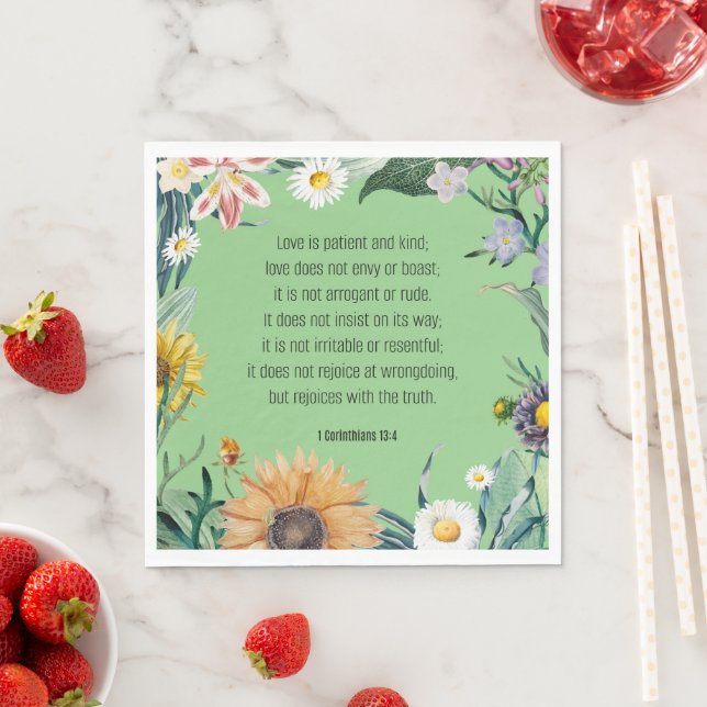 Love, 1 Corinthians 13:4, Napkin (Insitu)