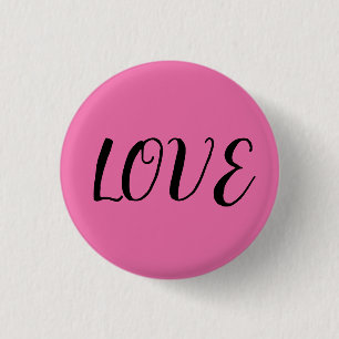 LOVE 1 INCH ROUND BUTTON