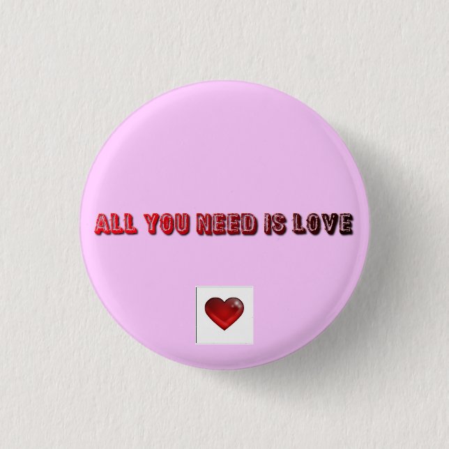 Love 1 Inch Round Button (Front)