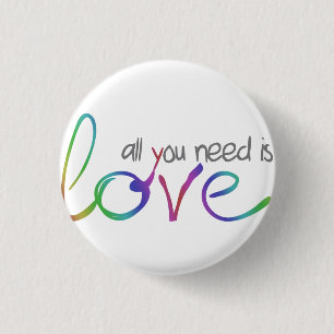 Love 1 Inch Round Button