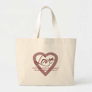 Love 1 Peter 4:8 Large Tote Bag