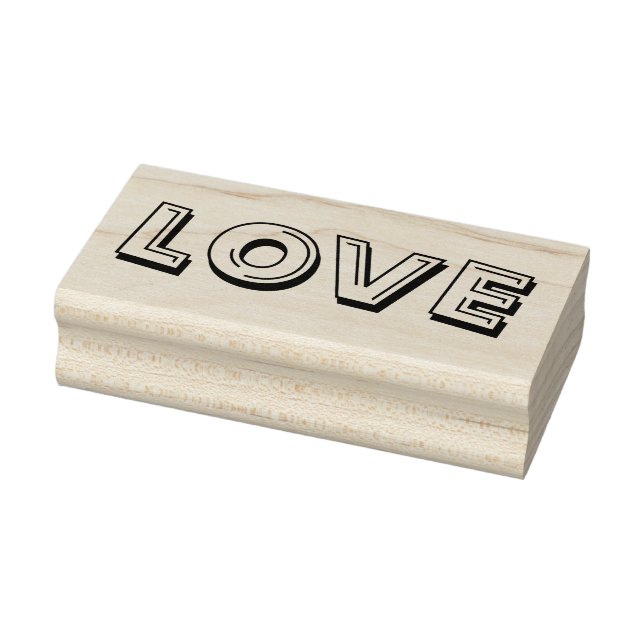LOVE 1"x2.5" Rubber Stamp / Alphabet Soup (Stamp)