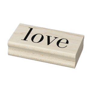 LOVE 1"x2.5" Rubber Stamp / Industrial Roman