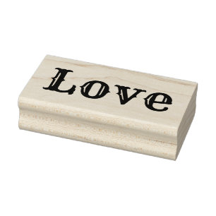 LOVE 1"x2.5" Rubber Stamp / Rye