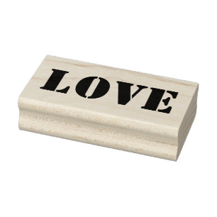 LOVE 1"x2.5" Rubber Stamp / Stencil