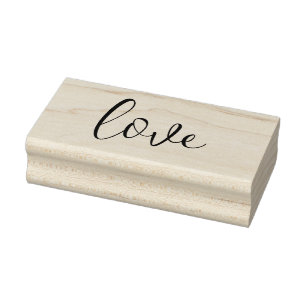 LOVE 1"x2.5" Rubber Stamp / Trendy Script
