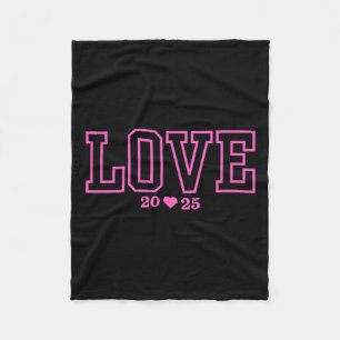 Love 2025 Valentine Engagement Wedding Marriage Pr Fleece Blanket