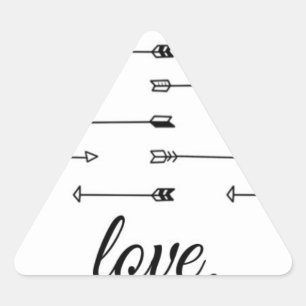 Love 2 arrow print pattern arrows hipster quote triangle sticker
