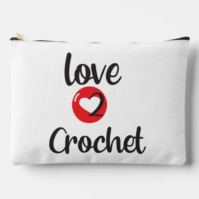 love 2 crochet accessory pouch (Front)