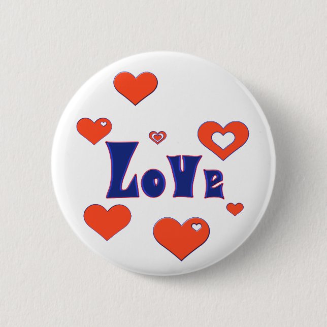 Love 2 Inch Round Button (Front)