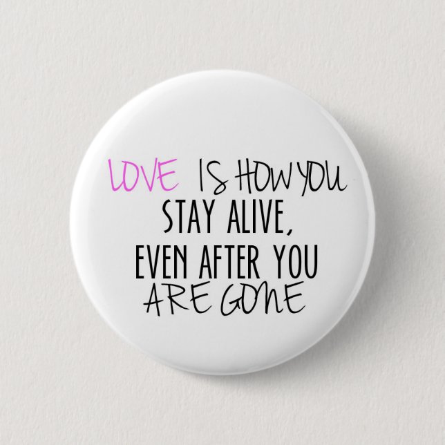 love 2 inch round button (Front)
