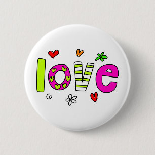 love 2 inch round button
