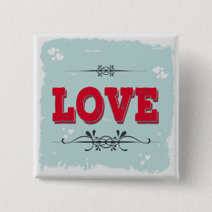 Love 2 Inch Square Button