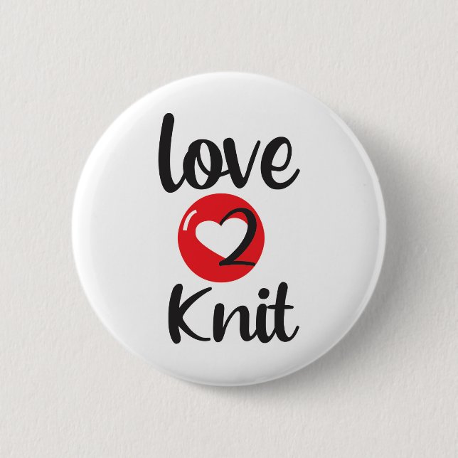 love 2 Knit Inch Round Button (Front)