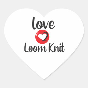 Love 2 Loom Knit Heart Sticker