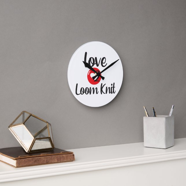 Love 2 Loom Knit Round Clock (Office)
