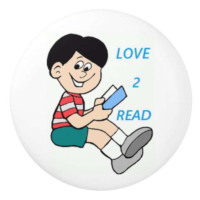 LOVE 2 READ CERAMIC KNOB (Front)