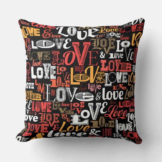 Love 2 throw pillow (Front)