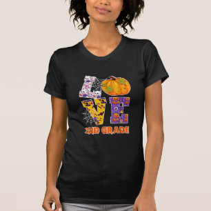 Love 2nd Grade Teacher School Halloween Gift T-Shirt